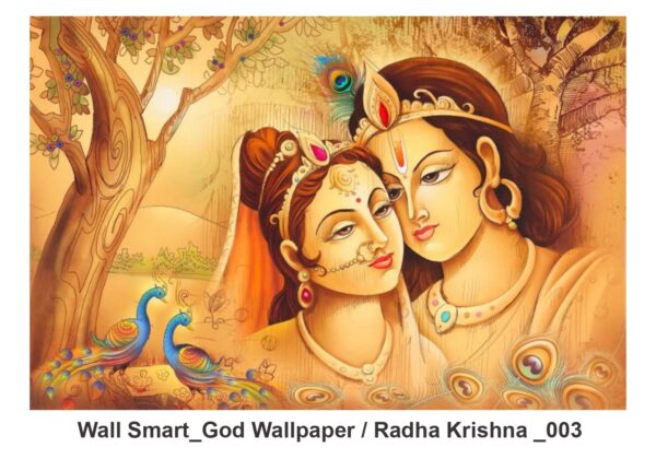 Radha Krishna customised wallpaper 003