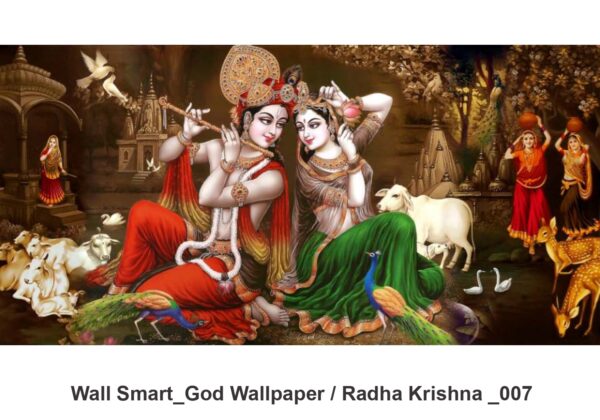 Radha Krishna customised wallpaper 007