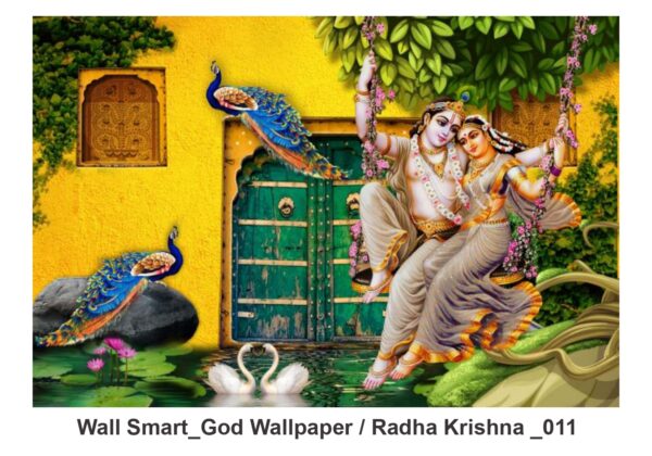 Radha Krishna customised wallpaper 011