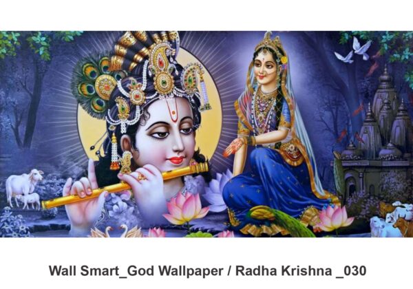 Radha Krishna customised wallpaper 030