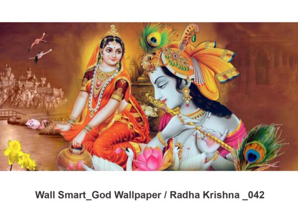 Radha Krishna customised wallpaper 042