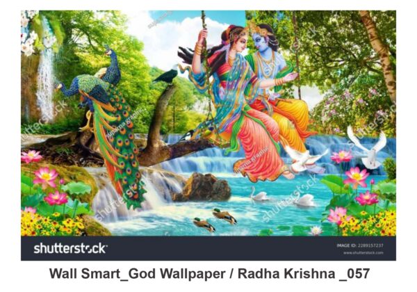 Radha Krishna customised wallpaper 057