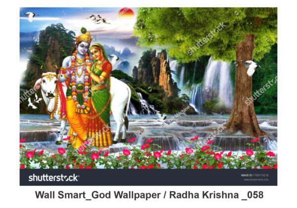 Radha Krishna customised wallpaper 058