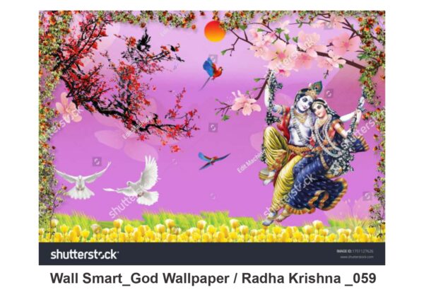 Radha Krishna customised wallpaper 059