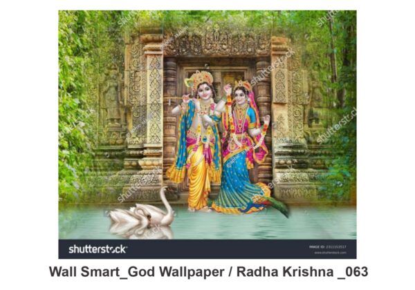 Radha Krishna customised wallpaper 063