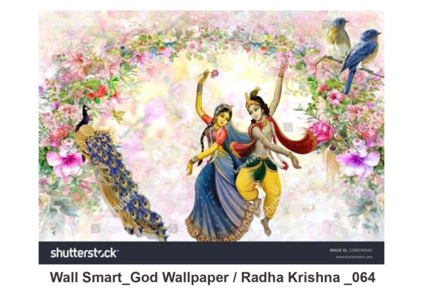 Radha Krishna customised wallpaper 064