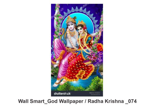 Radha Krishna customised wallpaper 074