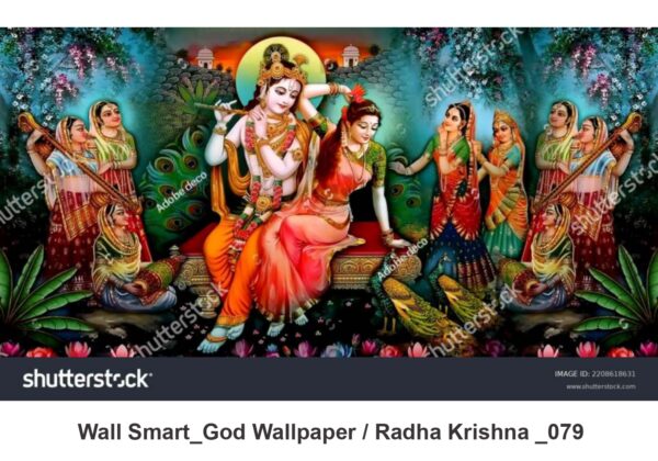 Radha Krishna customised wallpaper 079