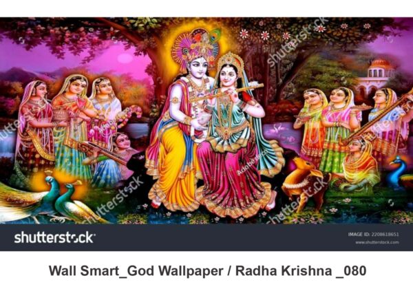 Radha Krishna customised wallpaper 080