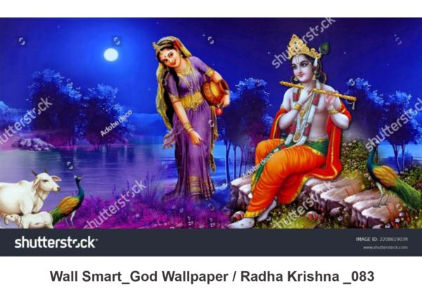Radha Krishna customised wallpaper 083