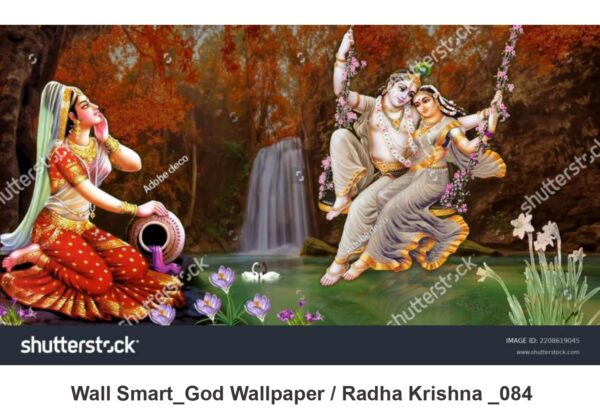 Radha Krishna customised wallpaper 084