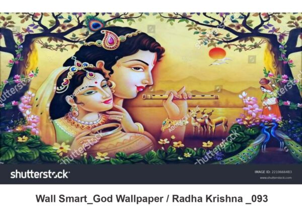 Radha Krishna customised wallpaper 093
