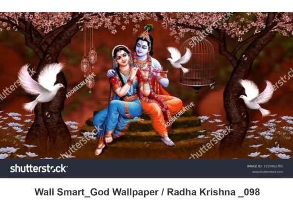 Radha Krishna customised wallpaper 098