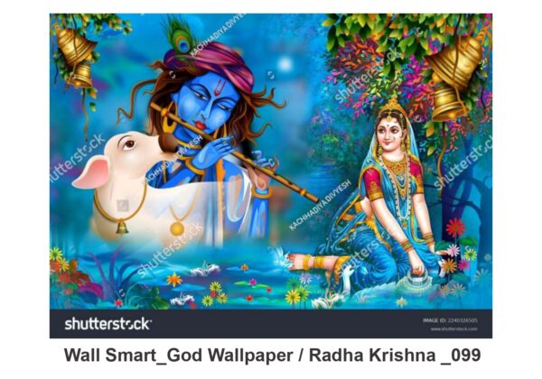 Radha Krishna customised wallpaper 099