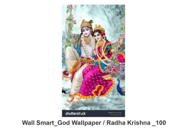 Radha Krishna customised wallpaper 100
