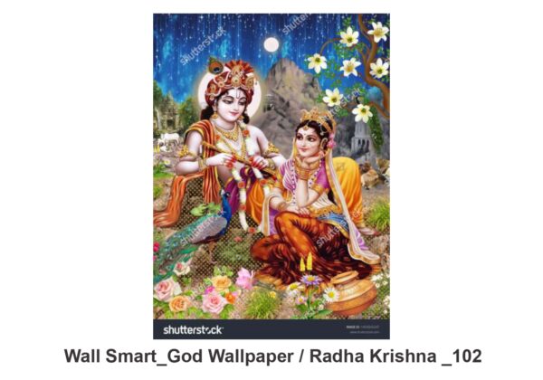 Radha Krishna customised wallpaper 102
