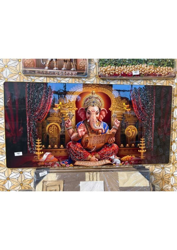 Royal Grand Temple Lord Ganesha Blessing Wall Art Photo Frame
