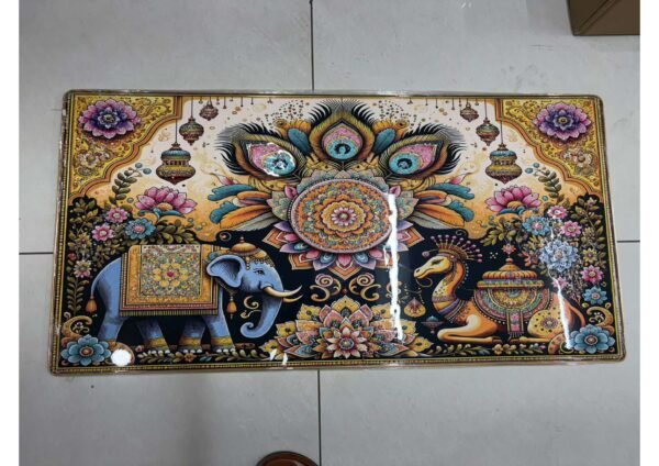 Royal Rajasthani Royal Elephant Camel Peacock Mandala Panoramic Wall Art Photo Frame