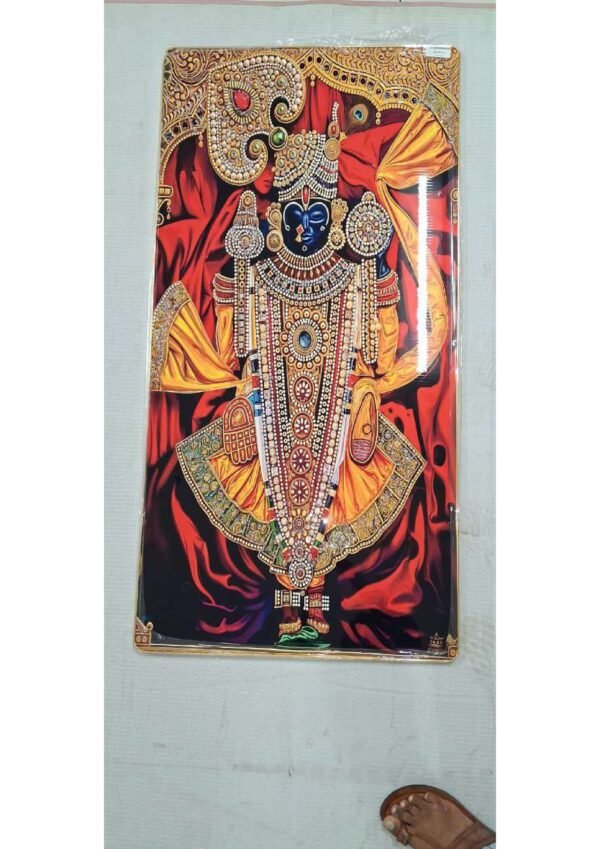 Royal Shri Shrinathji Divine Embellished Wall Art Photo Frame 24*48 SIZE