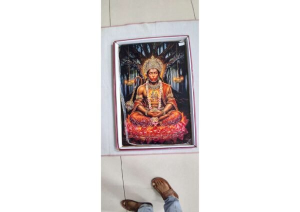 Divine Lord Hanuman Meditating in Dhyan Mudra Wall Art Photo Frame