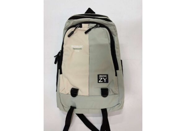 Trendy Dual-Tone Sage Green & Cream Casual Backpack for School & College