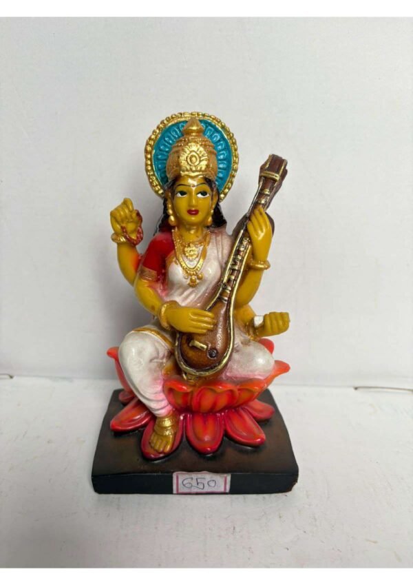 Goddess Saraswati Mata Idol for Home Temple, Study Table & Vastu Decor