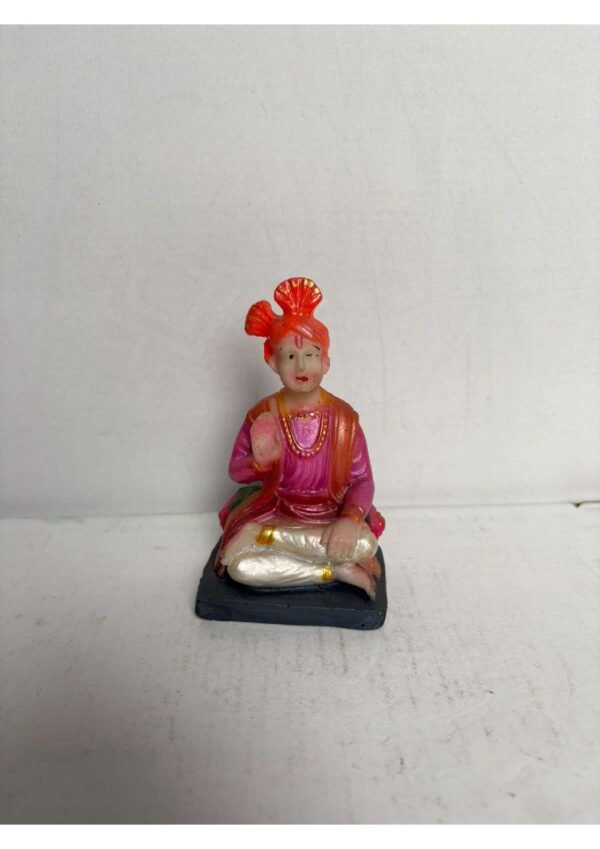 Traditional Rajasthani Royal King Statue – Resin Turban Man Figurine