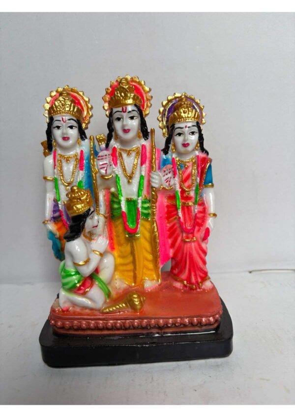 Ram Darbar Resin Idol – Lord Ram, Sita, Laxman, and Hanuman Statue