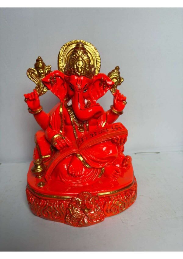 Red Lord Ganesha Statue – Decorative Ganesh