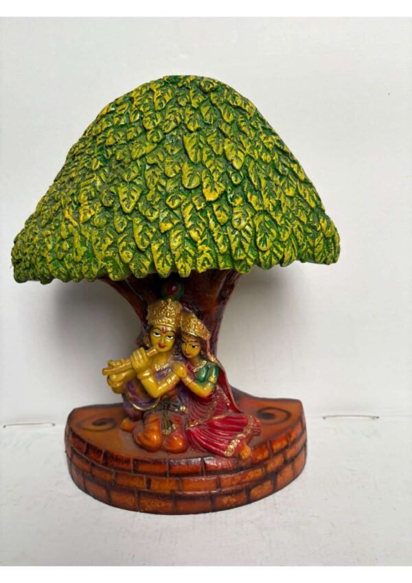 Radha Krishna Playing Flute Under Tree Statue for Home & Office Decor
